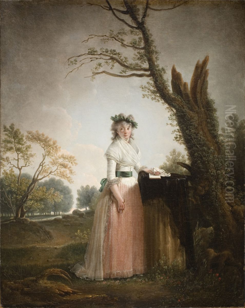 Portrait of Eleonora Chigi, Princess of Teano Oil Painting by Jacques Sablet