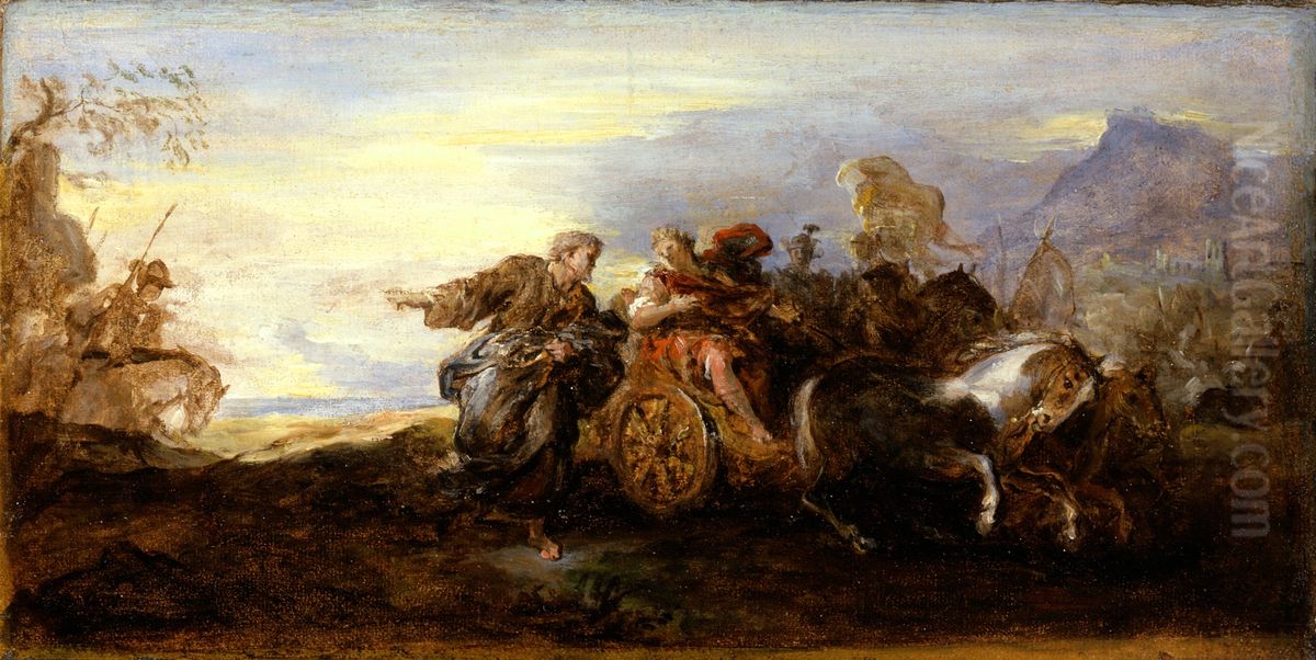 Scene from Ancient History Oil Painting by Joseph Parrocel