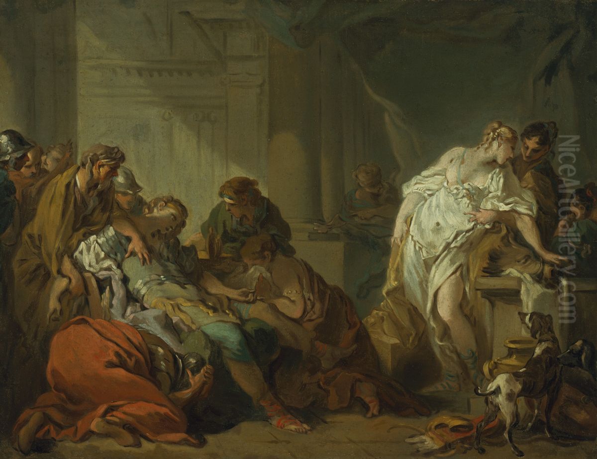 Death of Meleagros Oil Painting by Francois Boucher