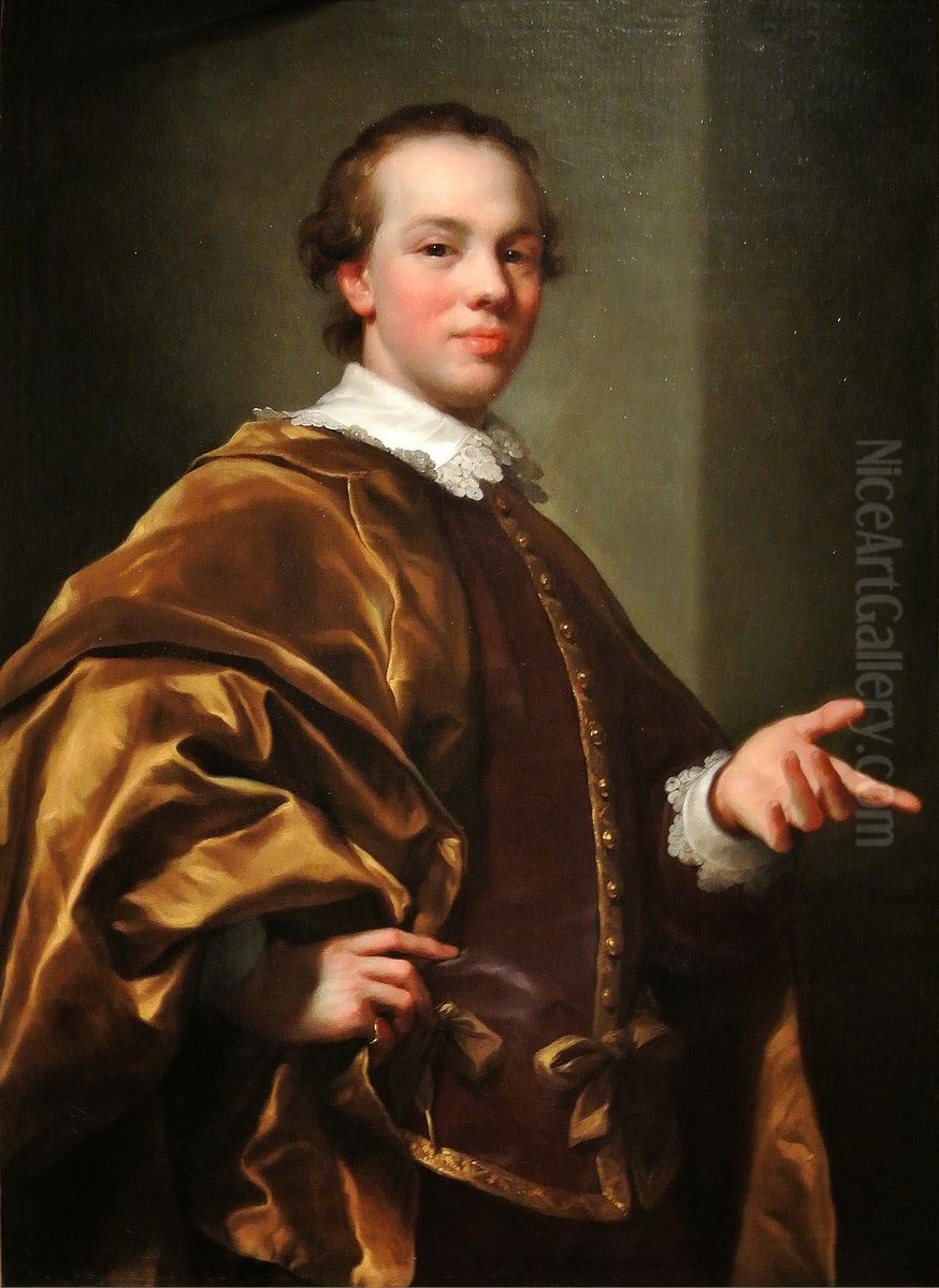 John Viscount Garlies Oil Painting by Anton Raphael Mengs