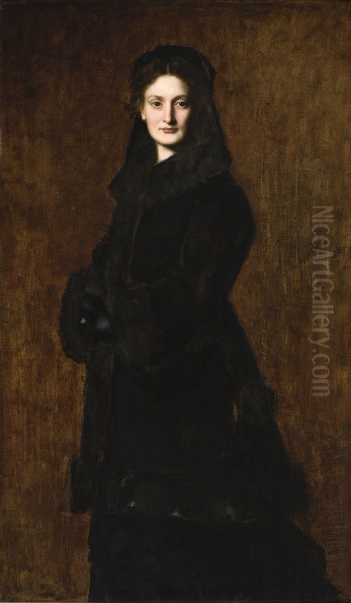 Portrait of Madame Paul Duchesne-Fournet (image 1 of 5) Oil Painting by Jean-Jacques Henner
