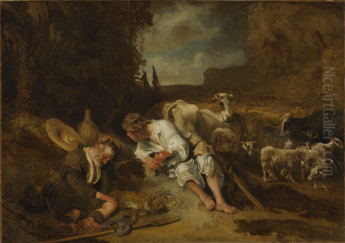 Mercurius en Argus Oil Painting by Carel Fabritius