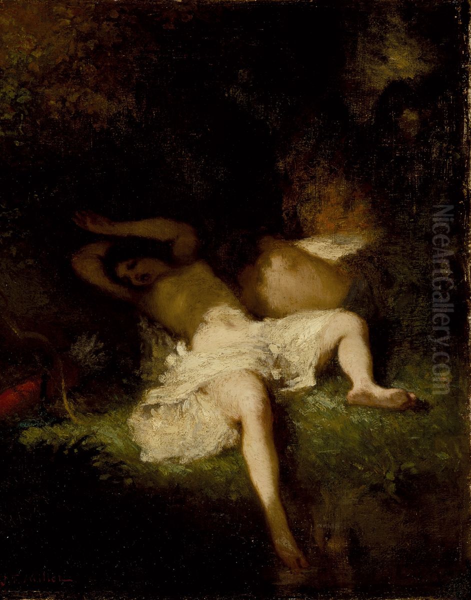 Diana repos Oil Painting by Jean-Francois Millet