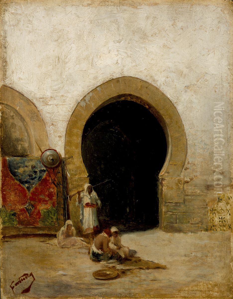 At the Gate of the Seraglio Oil Painting by Maria Fortuny Marsal