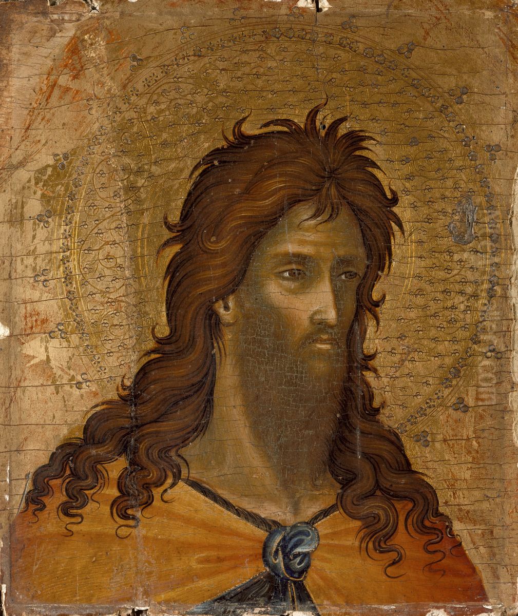 St. John the Baptist (fragment) Oil Painting by Paolo Veneziano