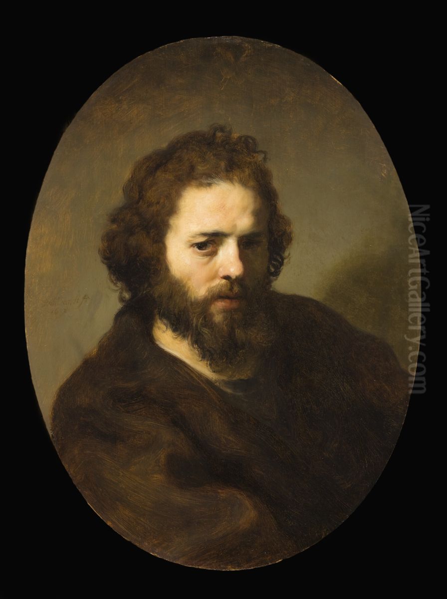 Portrait of a Bearded Man Oil Painting by Govert Flinck