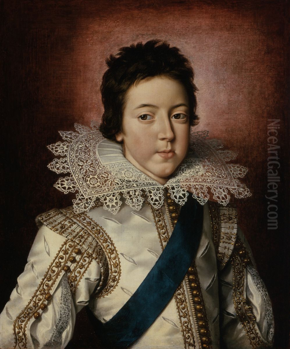 Portrait of Louis XIII, King of France as a Boy Oil Painting by Frans Pourbus the younger