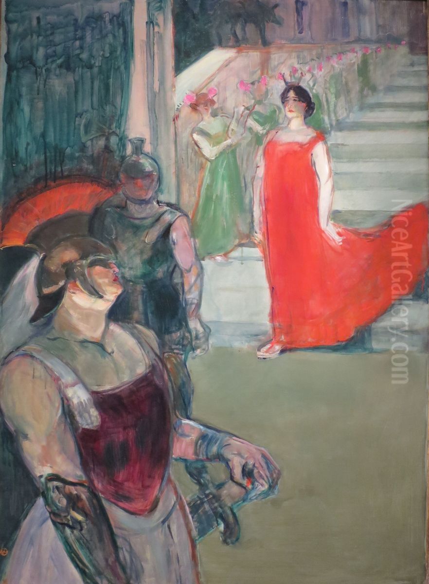 Messalina sestupuje za schodiste Oil Painting by Henri De Toulouse-Lautrec