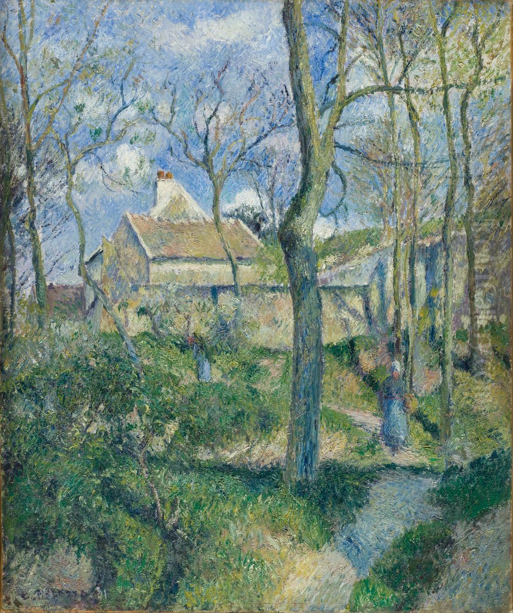 The Path to Les Pouilleux, Pontoise Oil Painting by Camille Pissarro