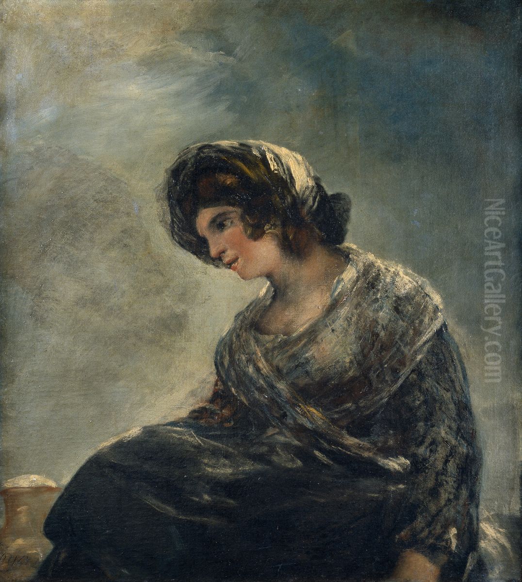The Milkmaid of Bordeaux Oil Painting by Francisco Goya Fuendetodos