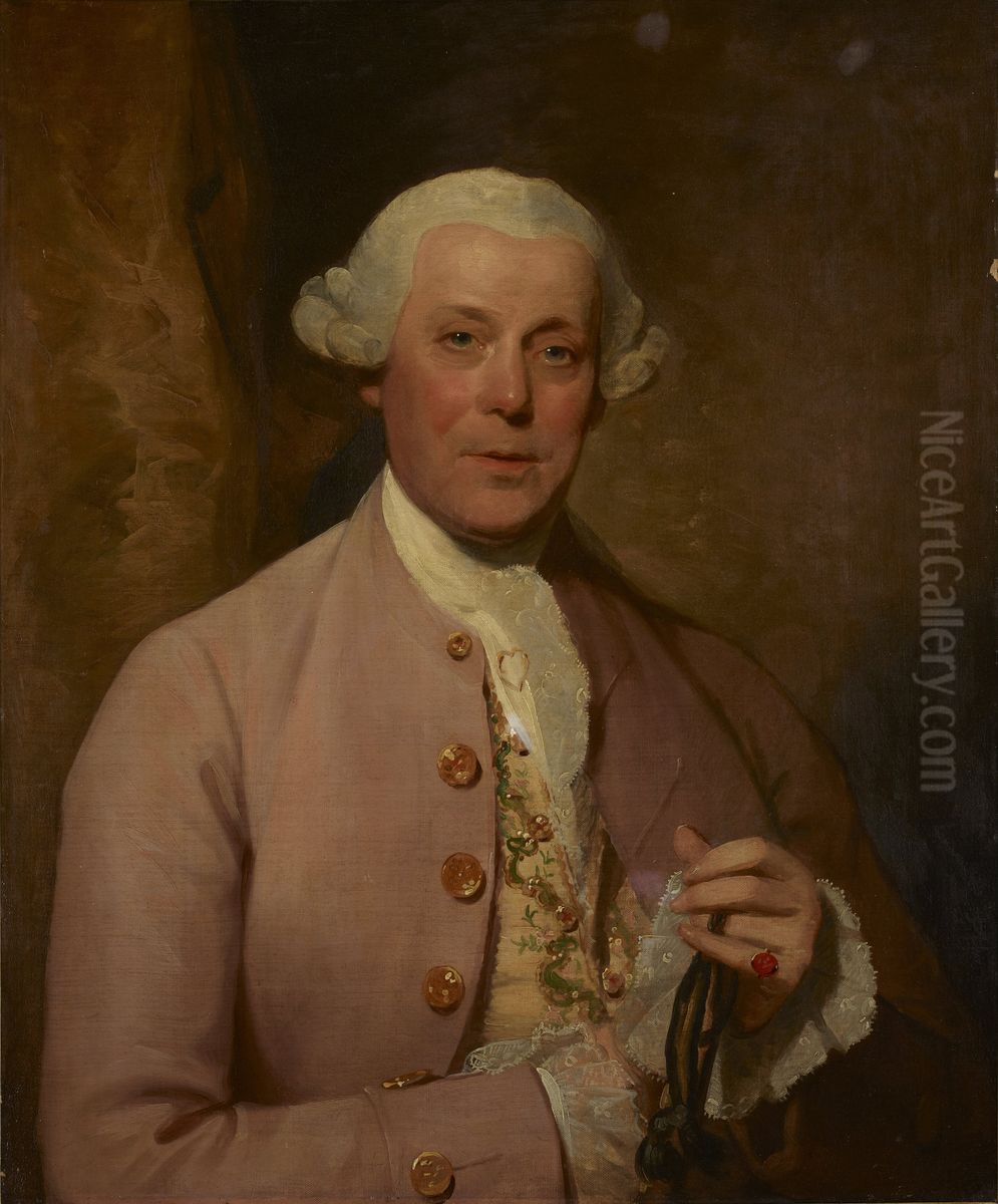 Portrait of Henry Lambert Oil Painting by Gilbert Stuart