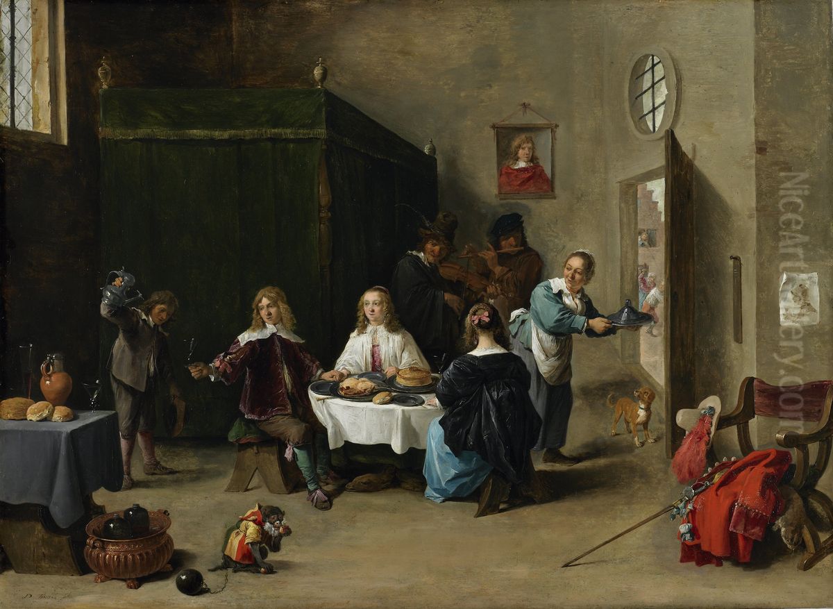 The Prodigal Son Oil Painting by David Teniers the Younger