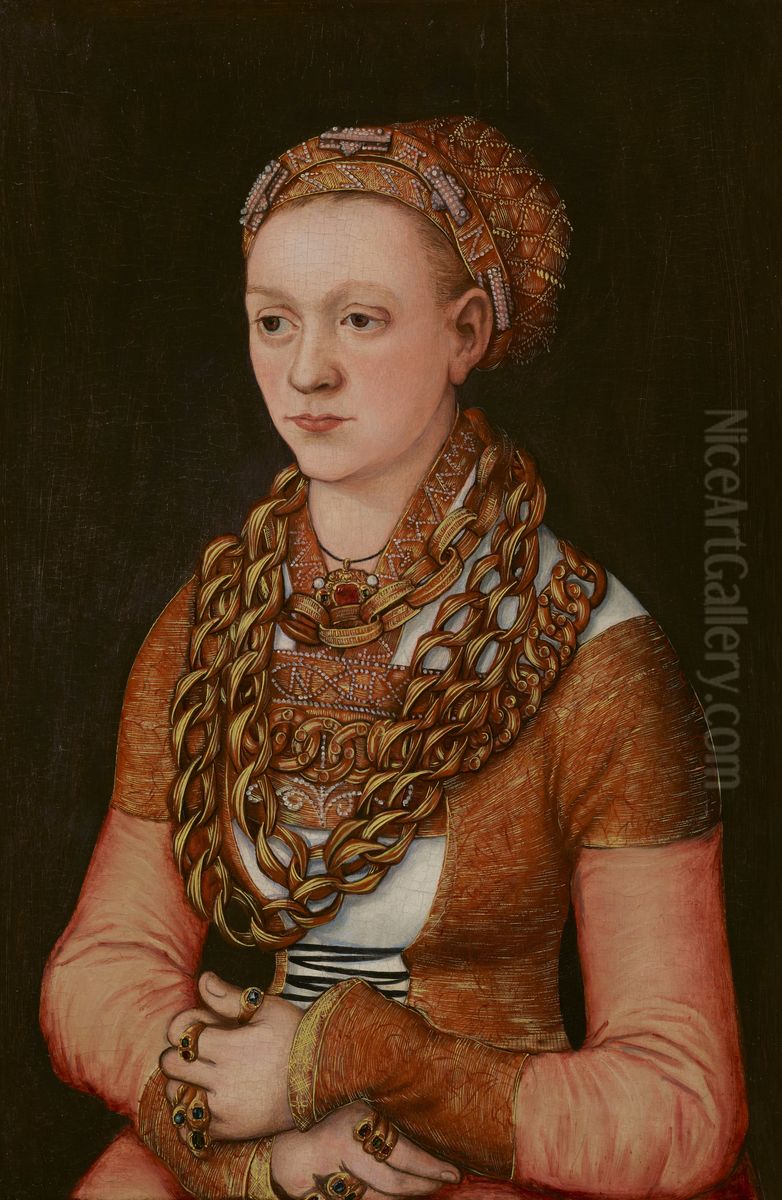 Portrait of Anna Buchner, ne Lindacker Oil Painting by Lucas Cranach the Elder
