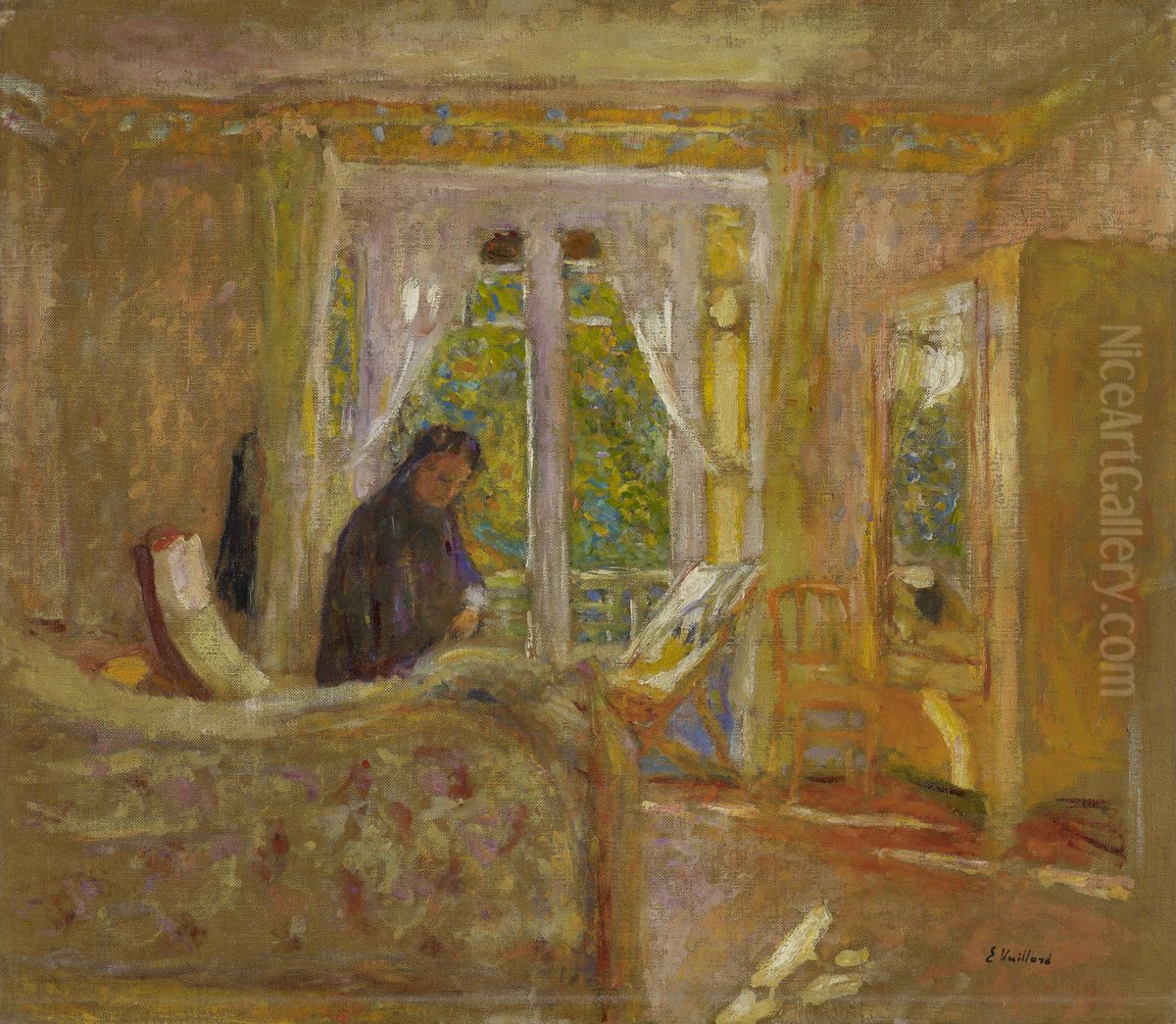 The Sunny Room Oil Painting by Jean-Edouard Vuillard