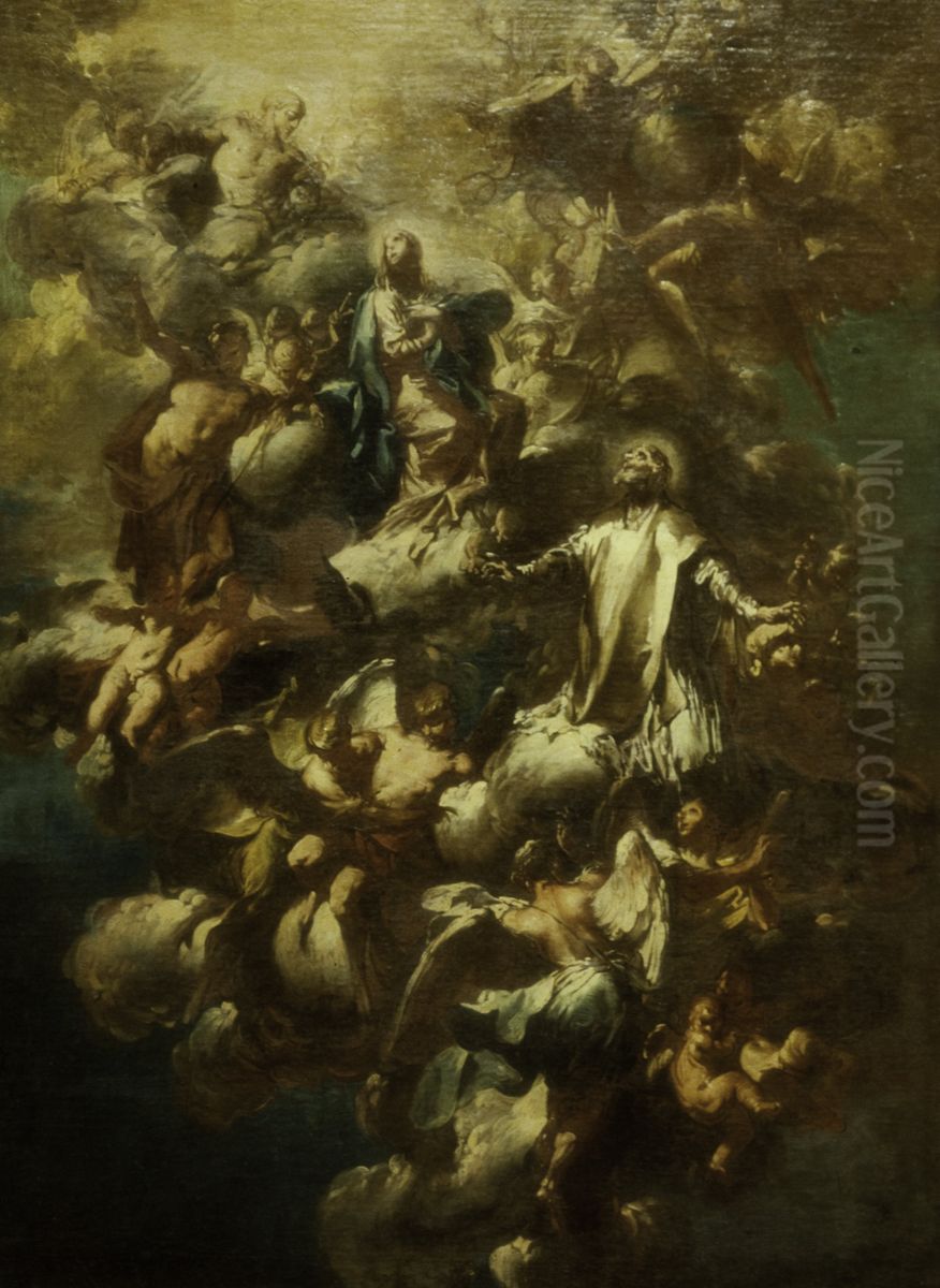 Saint Philip Neri in Glory Oil Painting by Giovanni Domenico Ferretti