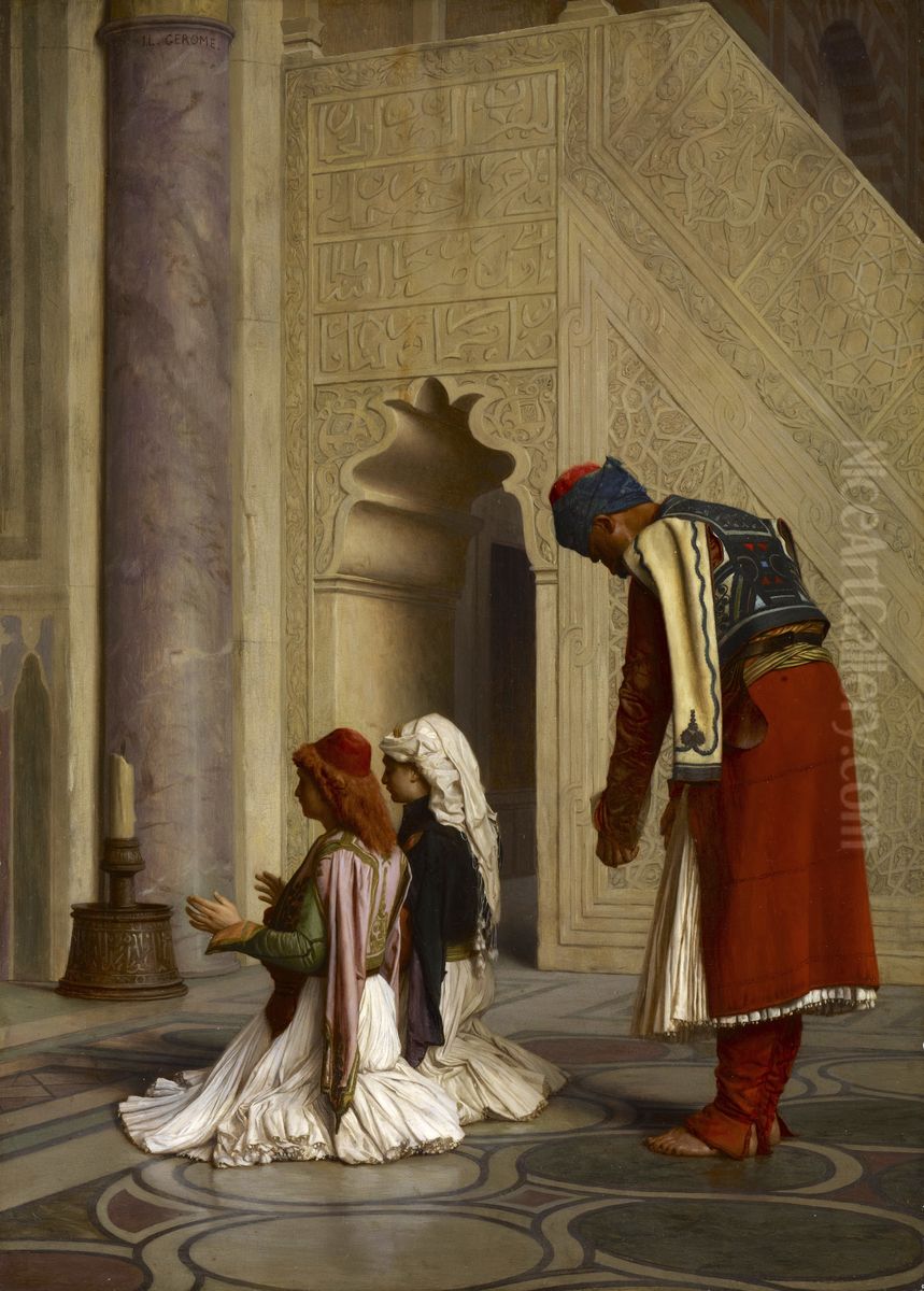 Young Greeks in the Mosque Oil Painting by Jean-Leon Gerome