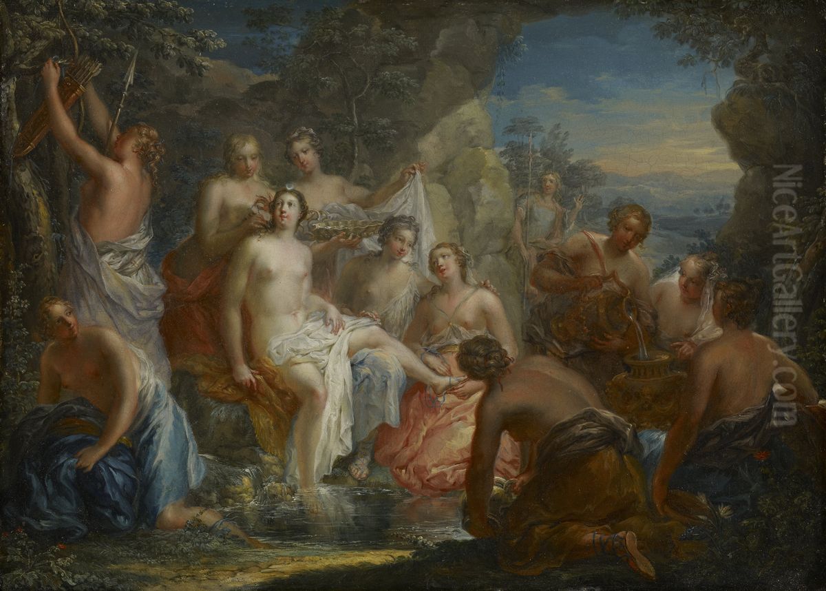 The Bath of Diana Oil Painting by Johann Georg Platzer