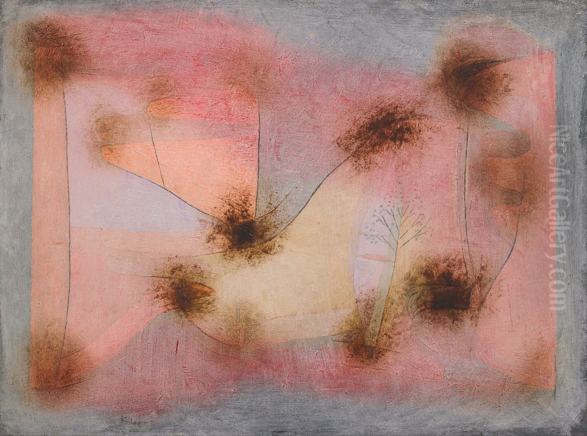 Hardy Plants Oil Painting by Paul Klee