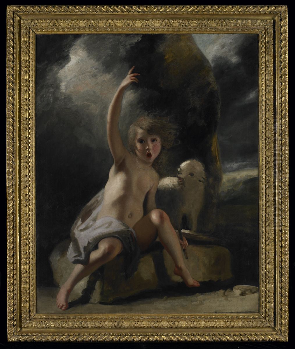 The Child Baptist in the Wilderness Oil Painting by Of Sir Joshua Reynolds
