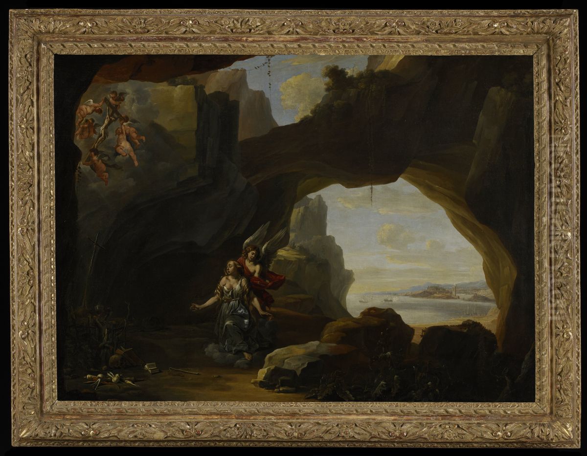 The Magdalen in a Cave Oil Painting by Johannes Lingelbach