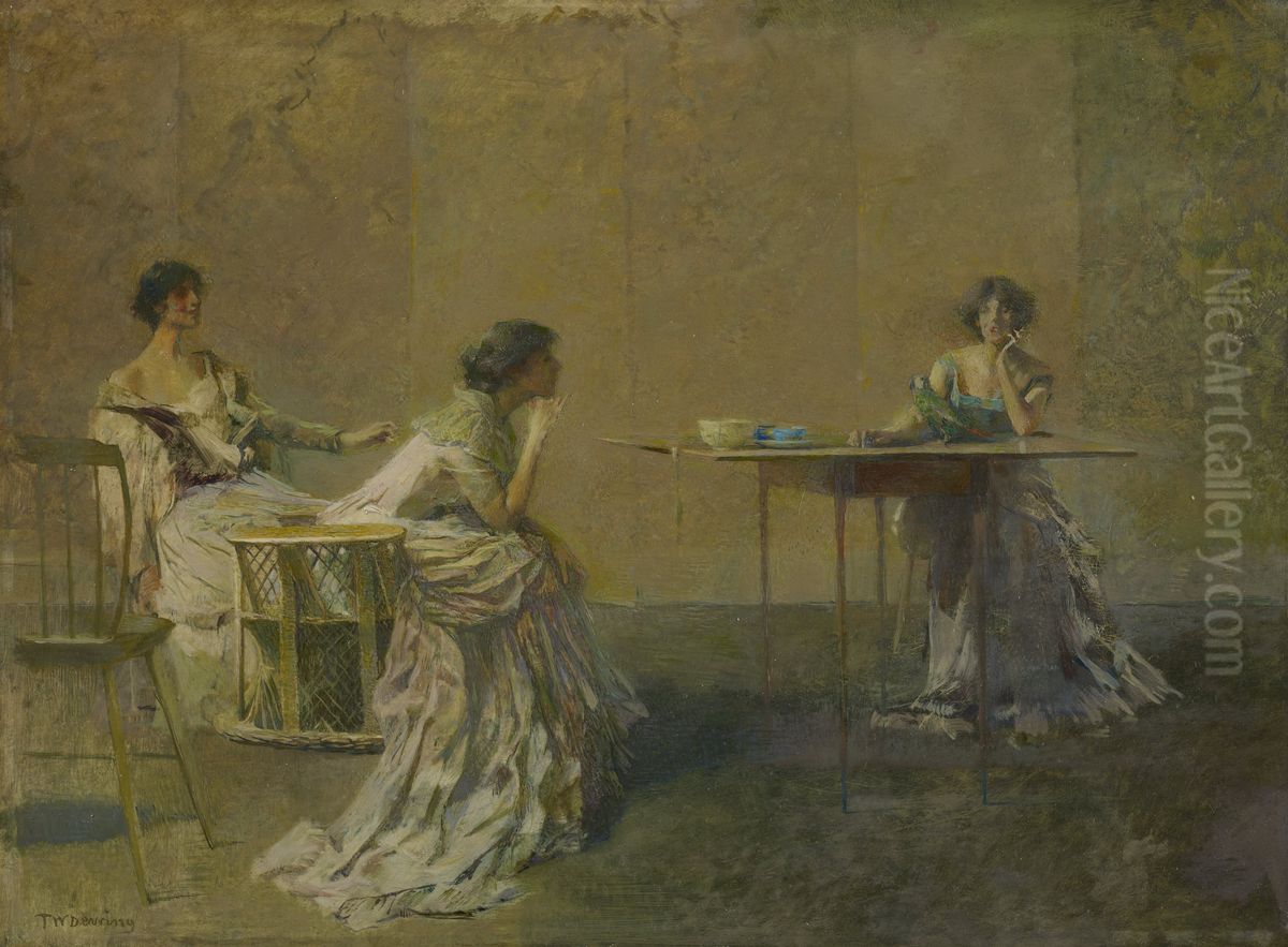 The Gossip Oil Painting by Thomas Dewing