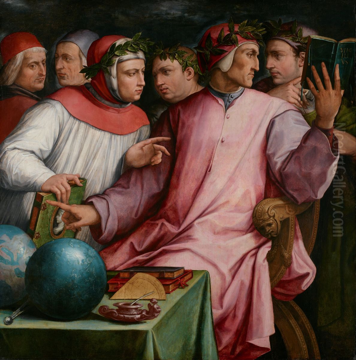 Sei poeti toscani Oil Painting by Giorgio Vasari