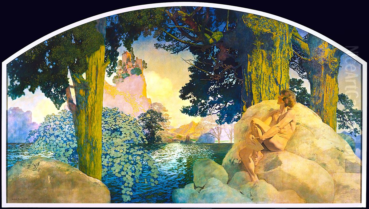 Dream Castle in the Sky Oil Painting by Maxfield Parrish