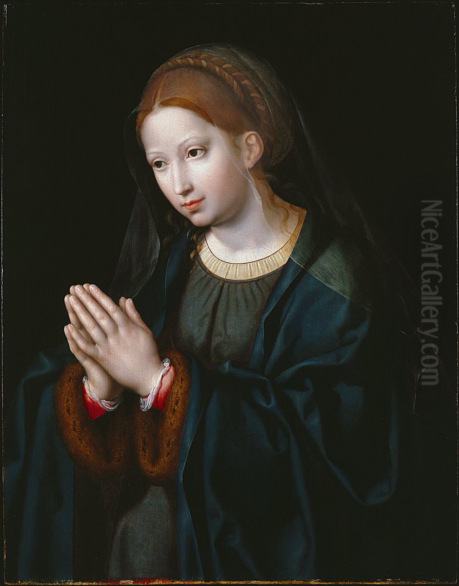 The Virgin in Prayer Oil Painting by Joos Van Cleve