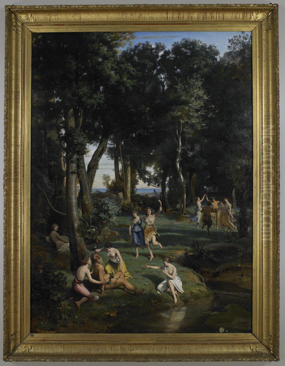 Silenus Oil Painting by Jean-Baptiste Camille Corot