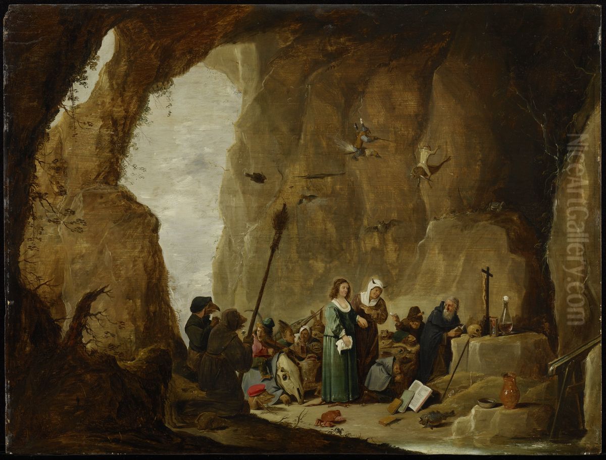 The Temptation of St. Anthony Oil Painting by David Teniers the Younger