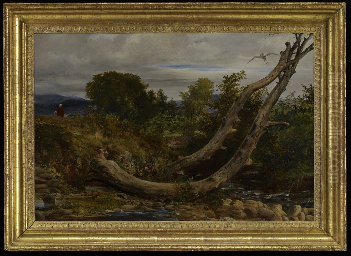 The Heron Disturbed Oil Painting by Richard Redgrave