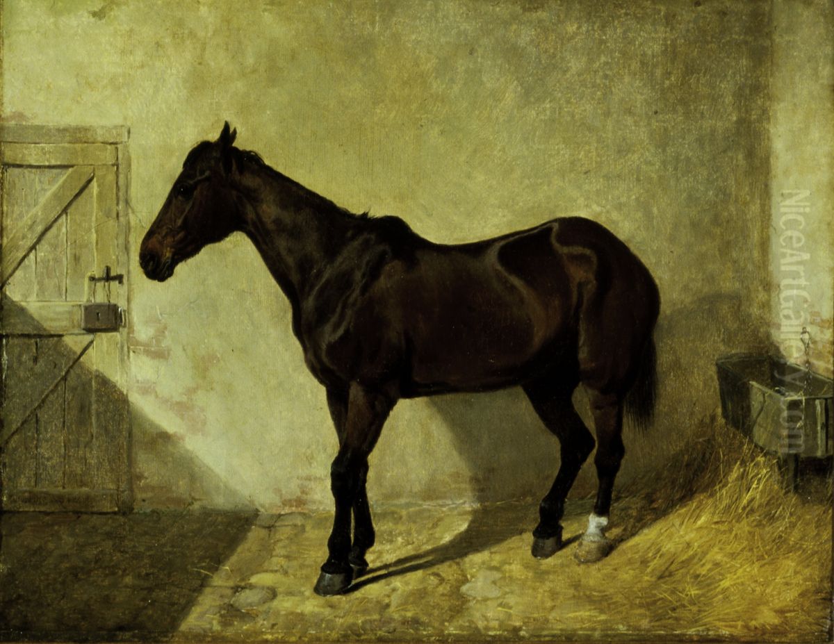 Horse Oil Painting by John Frederick Herring, Sr.