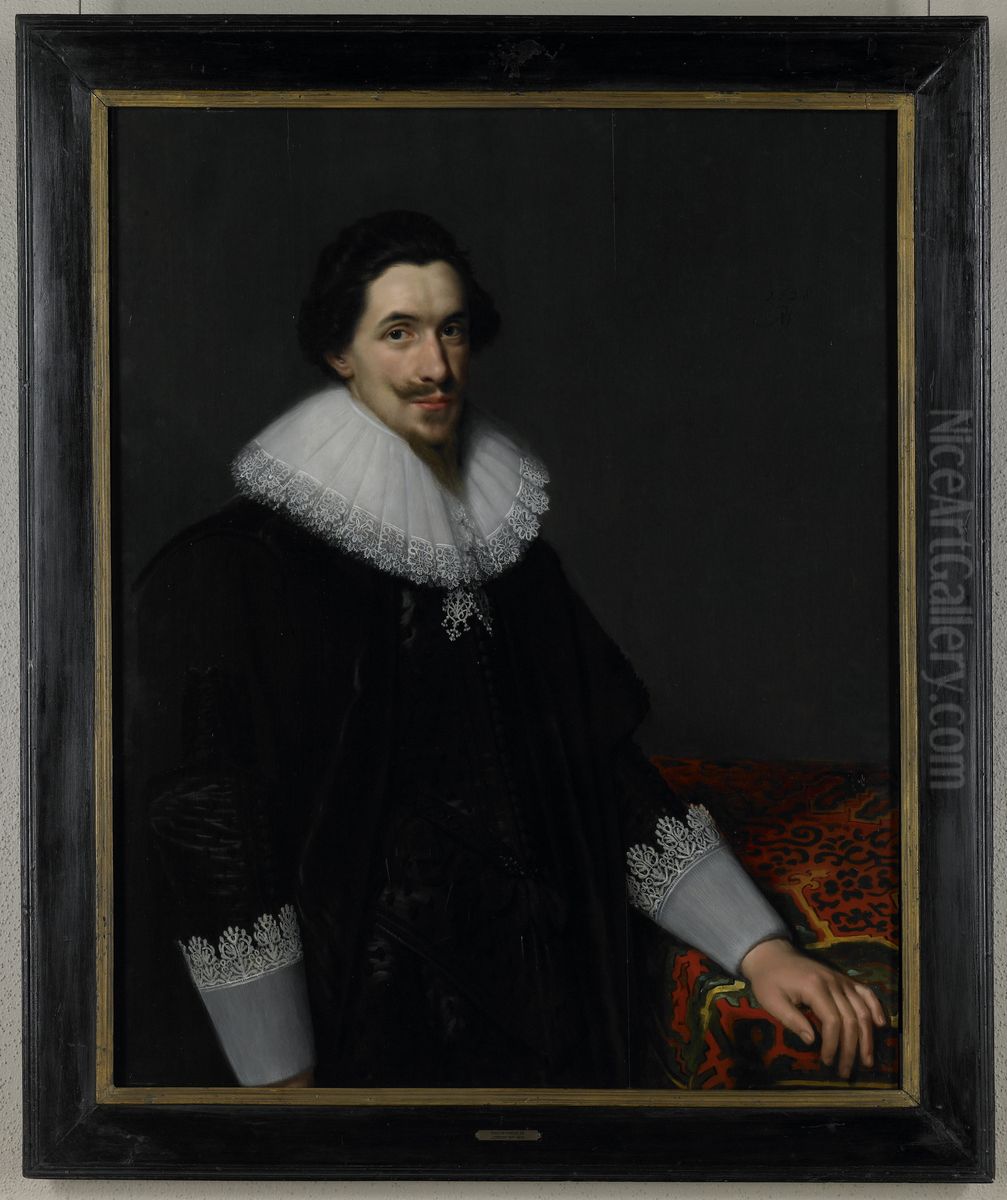 Portrait of Lucas van Voorst (1590-1669) Oil Painting by Paulus Moreelse