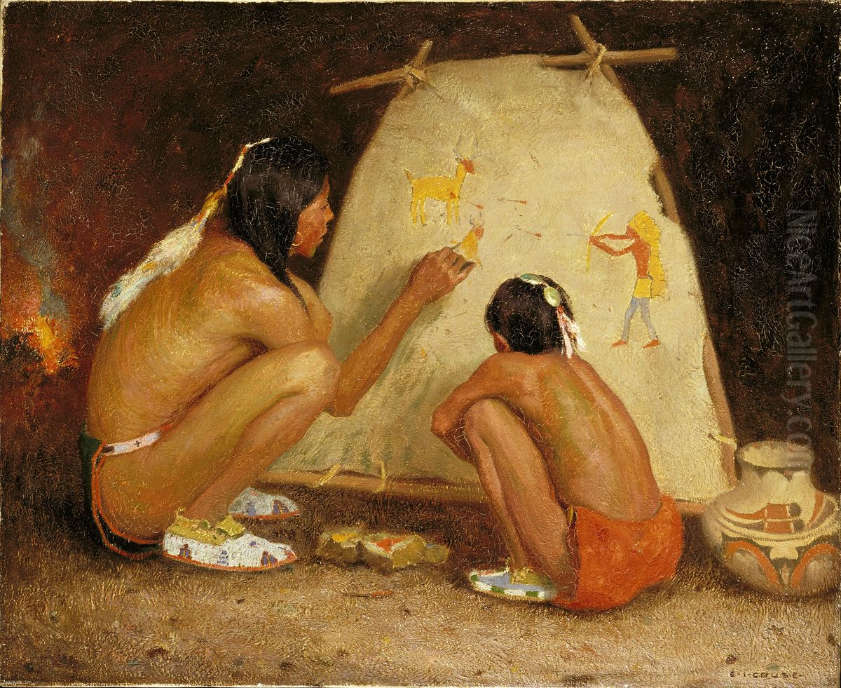 Indian Painter Oil Painting by E. Irving Couse