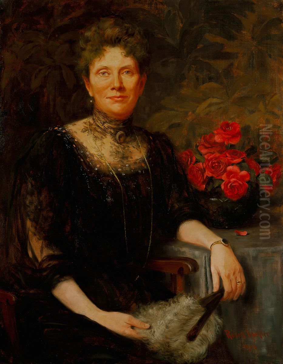Portrait of Alvina Roosen Oil Painting by Robert Koehler