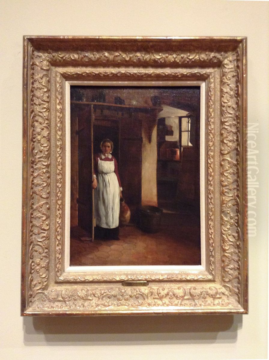 Up from the Cellar (La Sortie de la cave) Oil Painting by Francois Bonvin