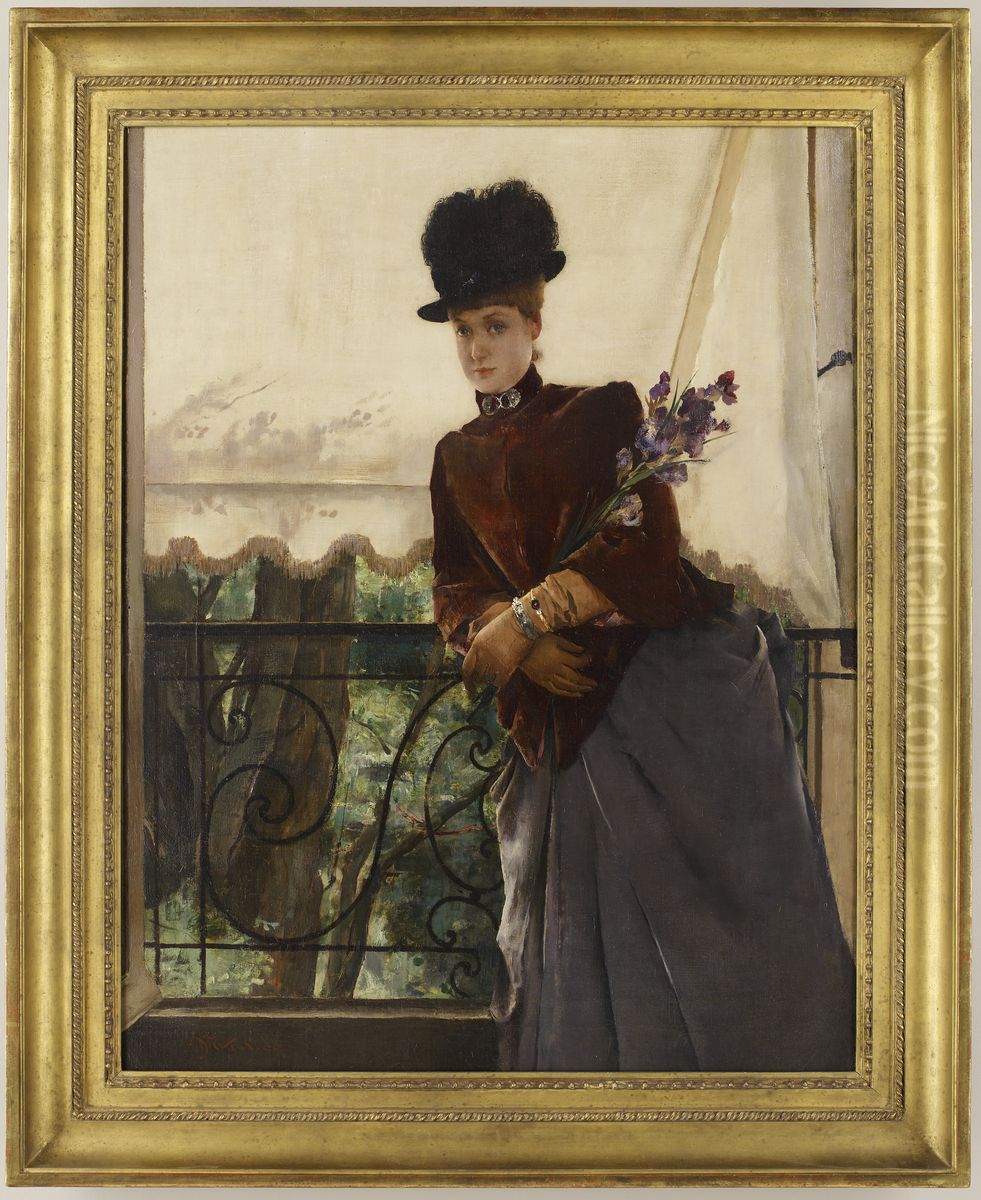 Portrait of Mademoiselle Dubois Oil Painting by Alfred Stevens