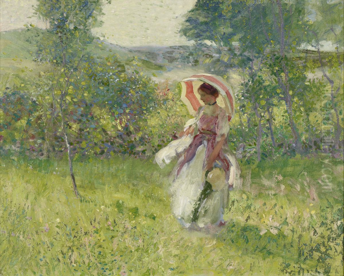 The Parasol Oil Painting by Richard Edward Miller