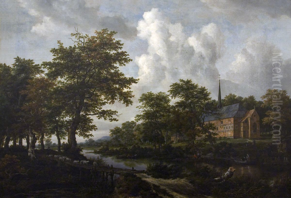 Landschap Oil Painting by Jacob Van Ruisdael