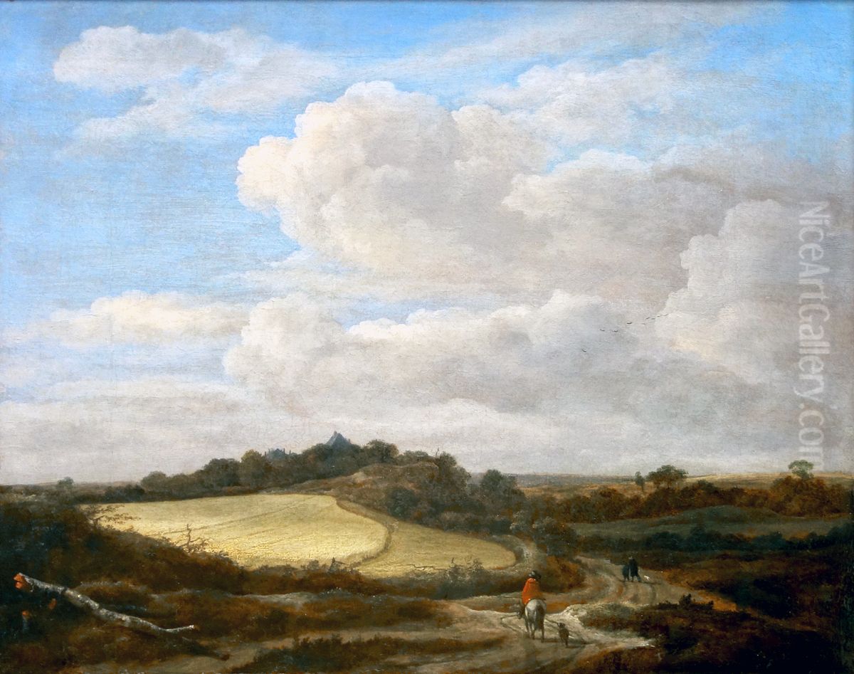 Paysage au champ de ble Oil Painting by Jacob Van Ruisdael