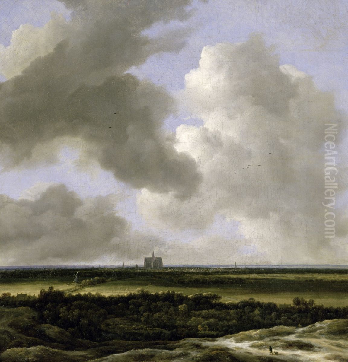 Panoramic View of Haarlem Oil Painting by Jacob Van Ruisdael