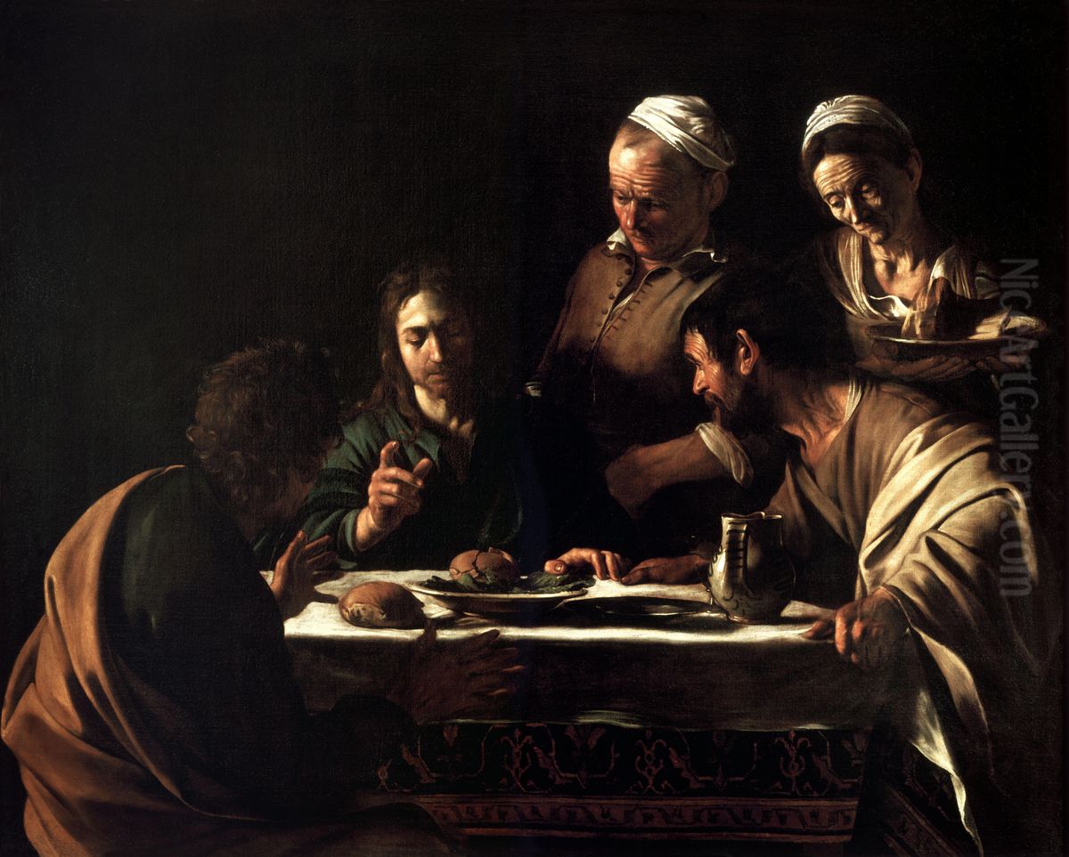 Supper at Emmaus Oil Painting by Caravaggio