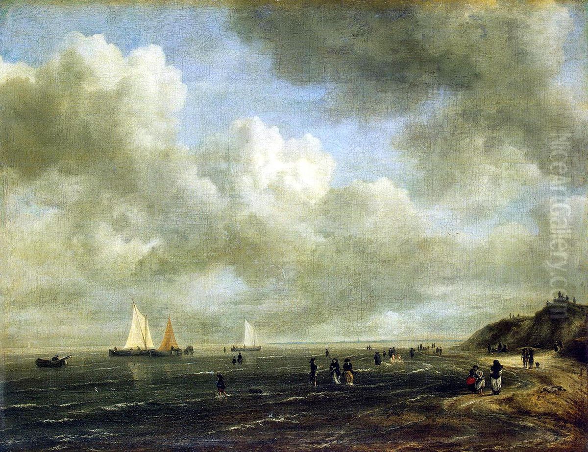 Seashore Oil Painting by Jacob Van Ruisdael