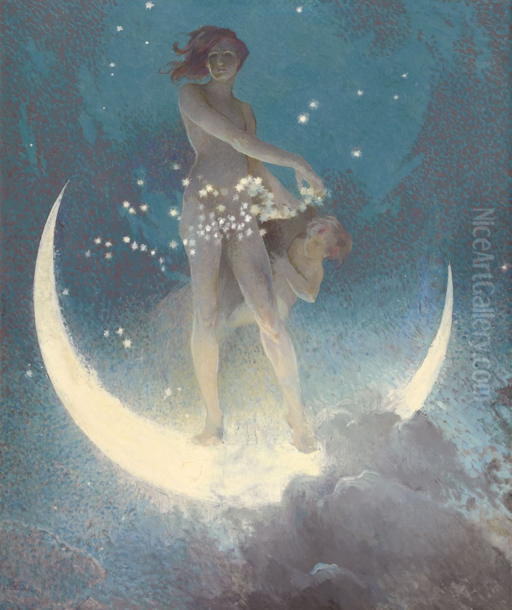 Spring Scattering Stars Oil Painting by Edwin Blashfield