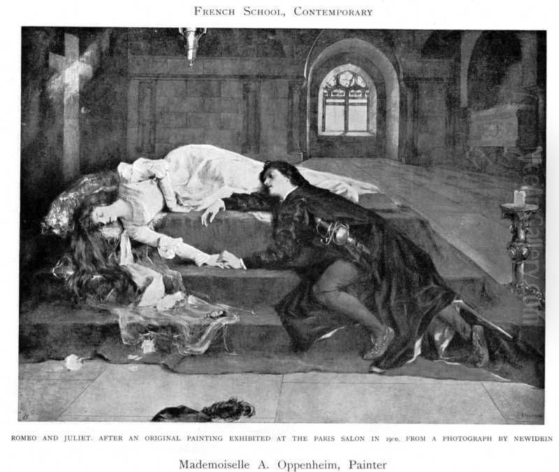 Romeo and Juliet Oil Painting by Adeline Oppenheim Guimard