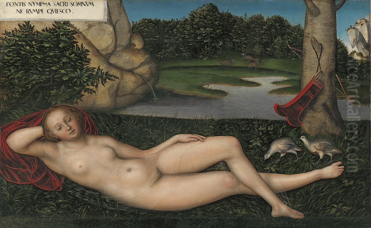 Quellnymphe Oil Painting by Lucas Cranach the Elder