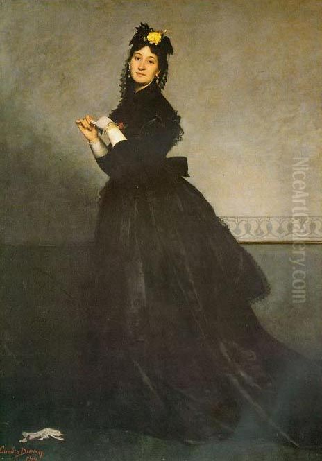 La dame au gant Oil Painting by Carolus-Duran
