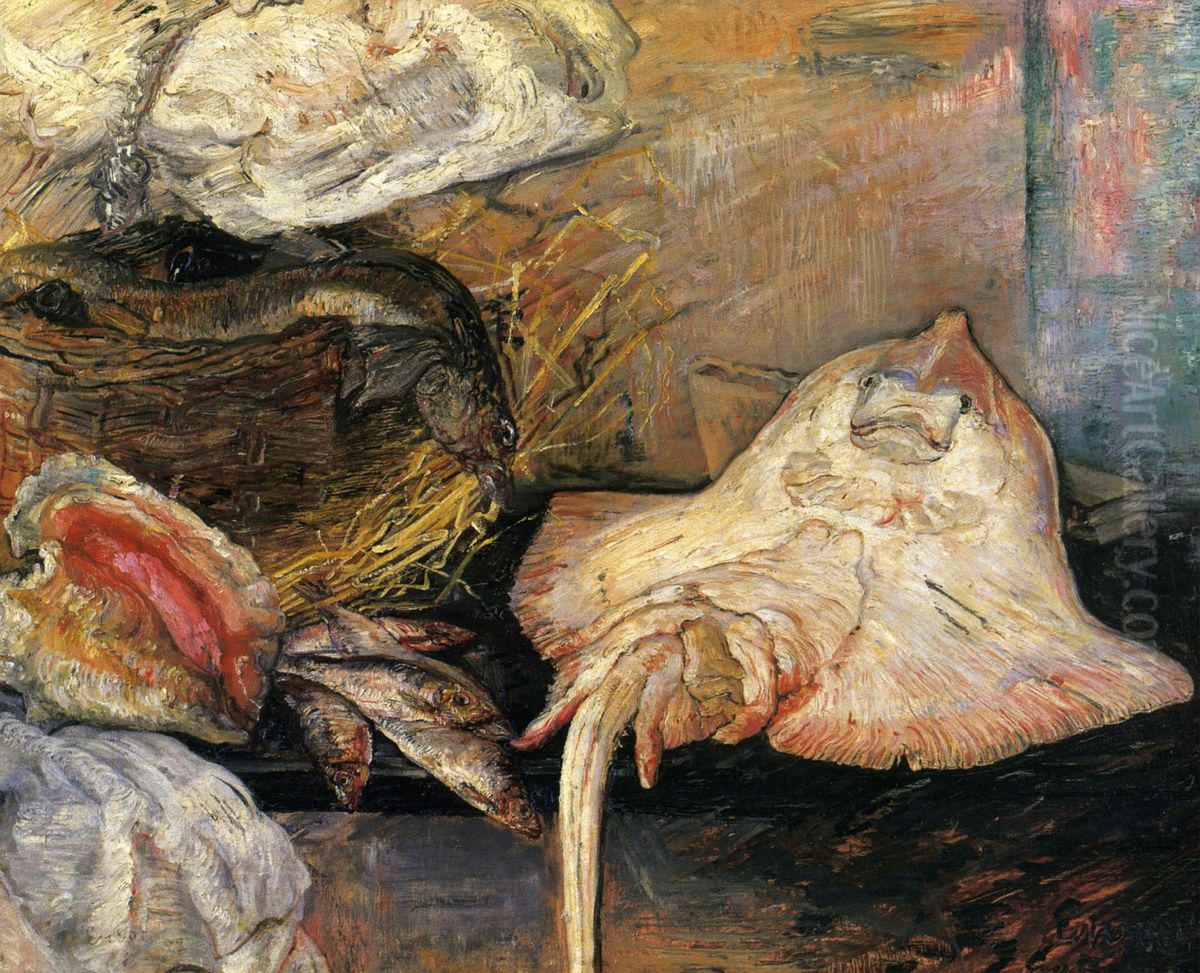 The Ray Oil Painting by James Ensor
