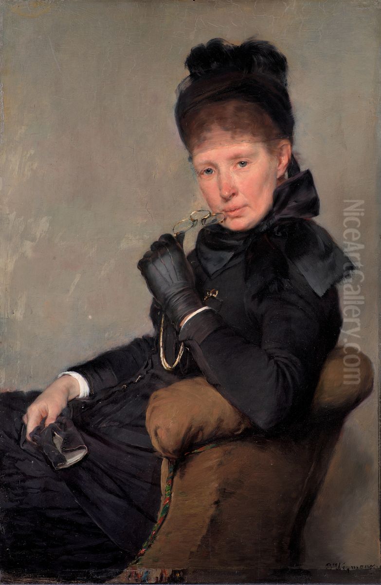 Portrait of the Swedish painter Jeanna Bauck Oil Painting by Bertha Wegmann
