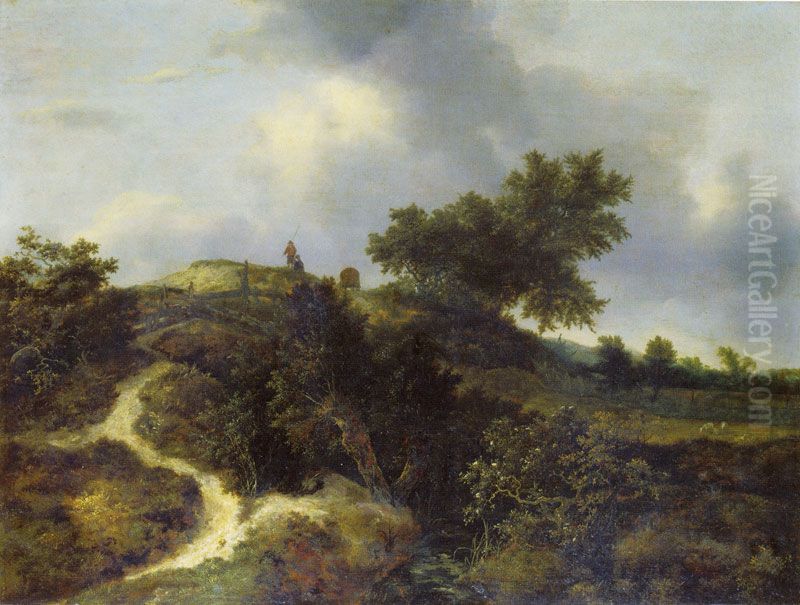 Sandhugel mit Baumen bewachsen Oil Painting by Jacob Van Ruisdael